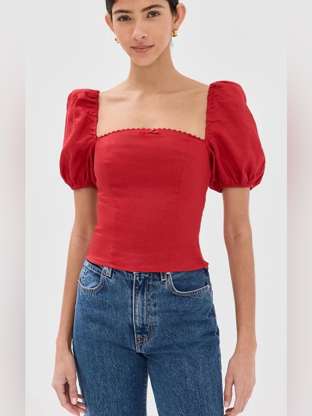 Reformation Marellq Linen Top